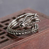 Dragon Shape Round Ring Men's Ring Metal Retro Animal Ring Accessories Party Jewelry Opening Adjustable