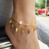 Dragonfly ankle Bracelet on the leg for women feet leaf imitation pearl Anklets fashion foot chain india jewelry High quality