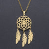 Dream Catcher Stainless Steel Charm Necklace for Women   Accept OEM Order Jewelry Necklaces