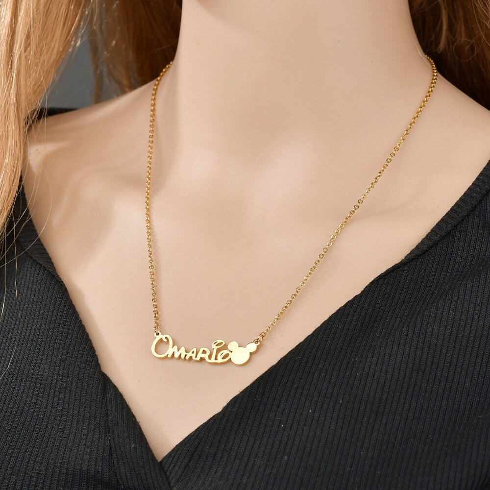 Dream Chaser Snake Chain Necklace Trendency Letter Choker Jewelry Custom name Bithday Present.