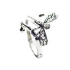 Dreamy Dragonfly Ring with Clear CZ 100% 925 Sterling Silver Original Rings for Women Gift Fine Jewelry PFR155