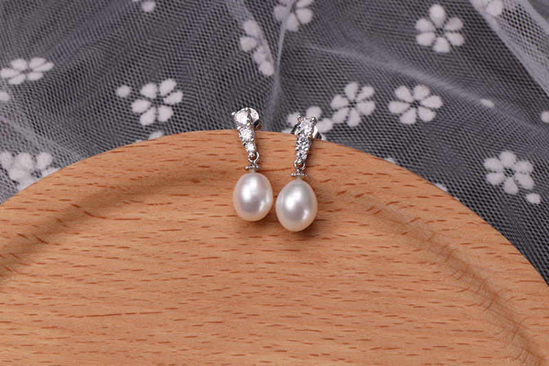 Drop Earrings 925 Sterling Silver Earrings Accessories Vintage Pearl Drop Earring Jewelry Party Earrings For Women Antiallergic