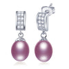 Drop Earrings Fine Jewelry Female Drop Earrings with High quality Natural Fresh Pearls Earrings S925 Sterling Silver Jewelry