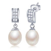 Drop Earrings Fine Jewelry Female Drop Earrings with High quality Natural Fresh Pearls Earrings S925 Sterling Silver Jewelry