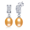 Drop Earrings Fine Jewelry Female Drop Earrings with High quality Natural Fresh Pearls Earrings S925 Sterling Silver Jewelry