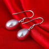 Drop Earrings For Women S925 Sterling Silver 8mm Pearls Classic Temperament Bijouterie High Quality Brincos