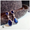 Drop Earrings For Women S925 Sterling Silver Fine Jewelry Hyperbole Sapphire Eardrop Wedding Luxury Brincos Pendients Mujer