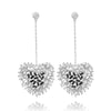 Drop Earrings For Women S925 Sterling Silver Needles Fairy Heart Gradient Temperament Multicolor Fine Jewelry Not Allergic