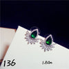 Drop Earrings For Women S925 sterling-silver-jewelry Emerald Gemstone Luxury Vintage Long Earrings Temperament Fine Jewelry