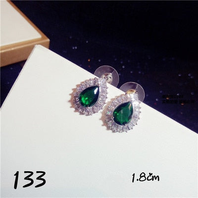Drop Earrings For Women S925 sterling-silver-jewelry Emerald Gemstone Luxury Vintage Long Earrings Temperament Fine Jewelry