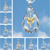 Drop-Shaped Crystal Jesus Pendant Necklace Men's Necklace Metal Christian Religious Amulet Accessory Party Jewelry