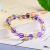 Drop Shipping 64 Sections Natural Quality Grade Violet Yellow Crystal Bracelet Fine Gemstone Bracelet Jewelry For women Gifts