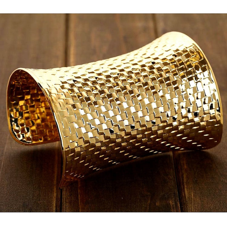 Drop Shipping Fashion Curve Wide Opened Cuff Bracelets & Bangles Ladies Fine Jewelry