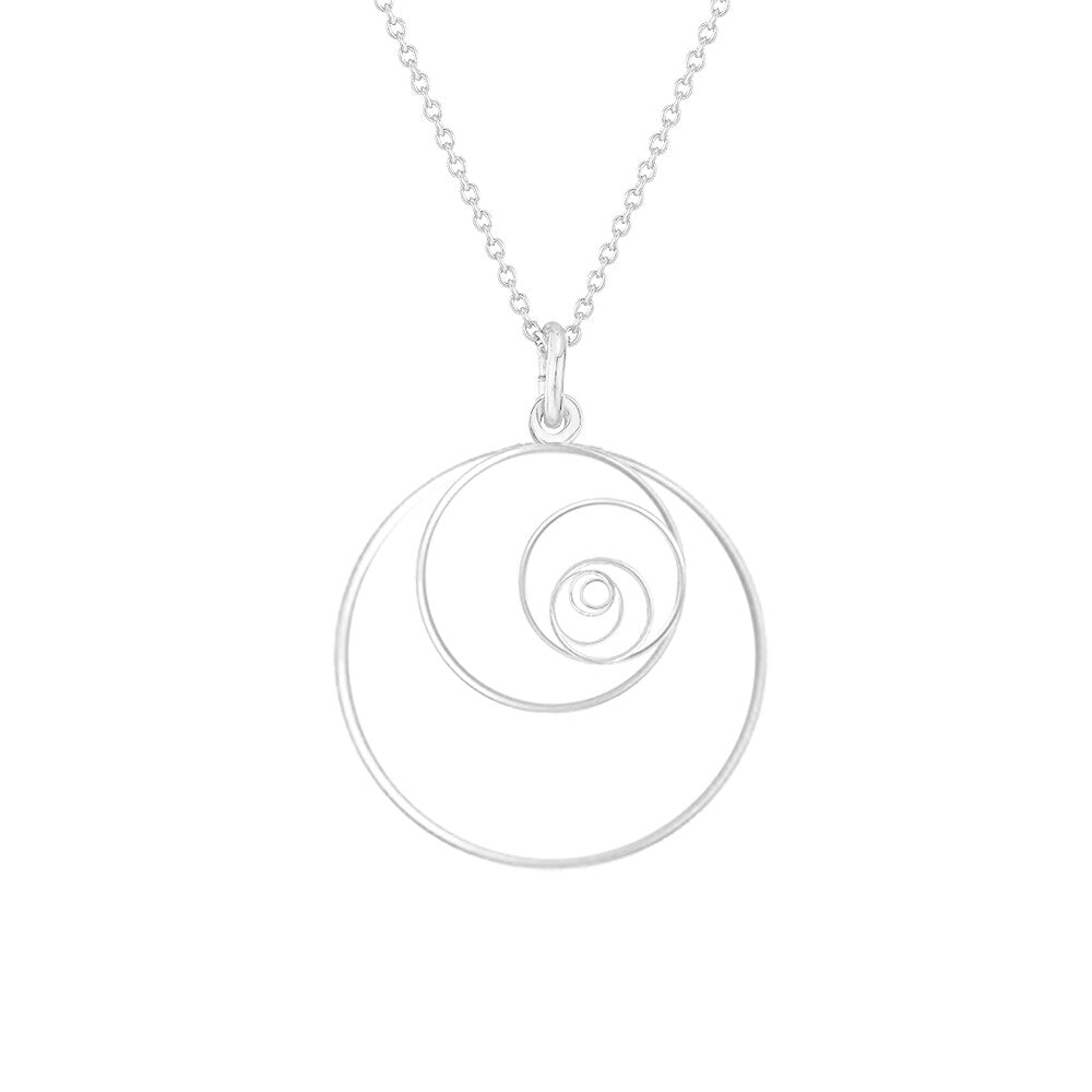 Drop Shipping Fibonacci spiral Pendant science necklace plating High-quality jewelry For Women