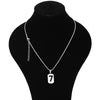Lucky Number 7 Pendant Necklace Women Simple Hip hop Sweater Chain Necklace Stainless Steel Never Fade Jewelry