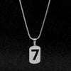 Lucky Number 7 Pendant Necklace Women Simple Hip hop Sweater Chain Necklace Stainless Steel Never Fade Jewelry