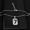 Lucky Number 7 Pendant Necklace Women Simple Hip hop Sweater Chain Necklace Stainless Steel Never Fade Jewelry