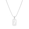 Lucky Number 7 Pendant Necklace Women Simple Hip hop Sweater Chain Necklace Stainless Steel Never Fade Jewelry
