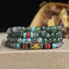 Drop Shipping Natural Crystal Water Grass Agate Beaded Bracelets Tibetan Buddhist 108pcs Prayer Beads Bracelets For Meditation