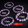 Drop Shipping Natural Material Amethyst Energy Stone Purple Charoite Bracelet Round Bead Bangle Quartz Crystal Jewelry Love Gift