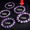 Drop Shipping Natural Material Amethyst Energy Stone Purple Charoite Bracelet Round Bead Bangle Quartz Crystal Jewelry Love Gift