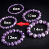Drop Shipping Natural Material Amethyst Energy Stone Purple Charoite Bracelet Round Bead Bangle Quartz Crystal Jewelry Love Gift