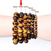 Drop Shipping Natural Material Energy Stones Yellow Tiger's eye Bracelets Round Beads Bangle Quartz Crystal Jewelry Love Gift