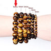 Drop Shipping Natural Material Energy Stones Yellow Tiger's eye Bracelets Round Beads Bangle Quartz Crystal Jewelry Love Gift