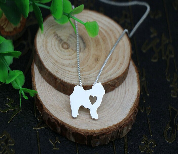 Drop shipping 1PCS Summer cutechow chow dog necklace animal pendant jewelry golden colors plated