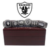 Drop shipping 6 pcs/set Oakland Raiders 1967 1976 1980 1983 2002 FANS replica Silvery World Champions Ring