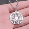 2 Colors 32x28mm Round Amen Bible Pendant Necklace For Women Men Long Chain Necklace Jewelry Accessories