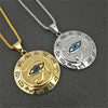 Ancient Egypt Round Jewelry Collares Gold Color Stainless Steel Chain Egyptian Eye of Horus Necklaces & Pendants