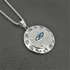 Ancient Egypt Round Jewelry Collares Gold Color Stainless Steel Chain Egyptian Eye of Horus Necklaces & Pendants