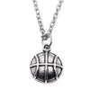 Antique Silver Color 17x13mm Basketball Pendant Necklace For Women