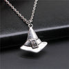 Antique Silver Color 23x24mm Witch Hat Pendant Necklace For Women