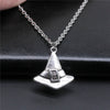 Antique Silver Color 23x24mm Witch Hat Pendant Necklace For Women