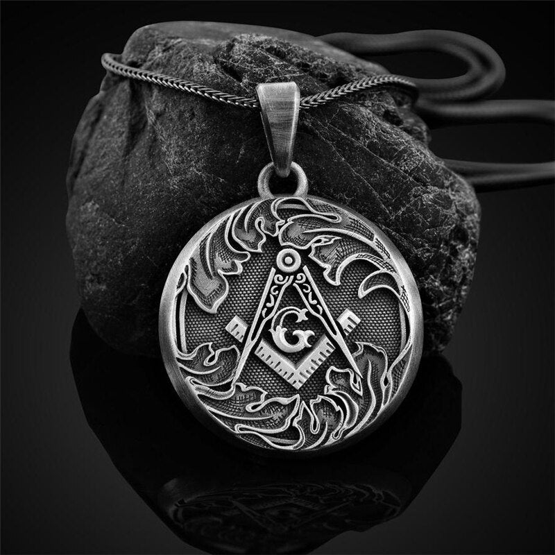 Mason Freemason Demon Eye Necklace Men Women Choker Punk Round G Pendant amulet Supernatural Vintage Jewelry Gifts