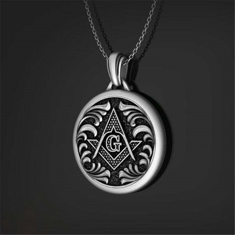 Mason Freemason Demon Eye Necklace Men Women Choker Punk Round G Pendant amulet Supernatural Vintage Jewelry Gifts