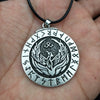 Norse Viking Amulet Phoenix Totem In the Rune Circle Nordic Fire Bird Pendant For Women Necklace Jewelry Talisman