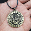 Norse Viking Amulet Phoenix Totem In the Rune Circle Nordic Fire Bird Pendant For Women Necklace Jewelry Talisman
