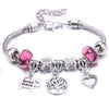dragonfly owl Shape Crystal Charm Bracelets Beads Bracelet Women DIY Beads Brand Bracelets & Bangles Jewelry Gift
