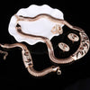 Dubai Gold Jewelry Sets Nigerian Wedding African Beads Crystal Bridal Jewellery Set necklace earrings bracelet ring set