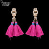 Brand Bohemian Colorful Tassel Earrings Women Hot Ethnic Drop Earrings Statement Wedding Jewelry Wholesale Factory J51