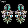 Brand Trendy Big Crystal Statement Earrings Wedding Drop Earrings Women Party Hanging Earrings Jewelry Wholesale GG40