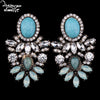 Brand Trendy Big Crystal Statement Earrings Wedding Drop Earrings Women Party Hanging Earrings Jewelry Wholesale GG40