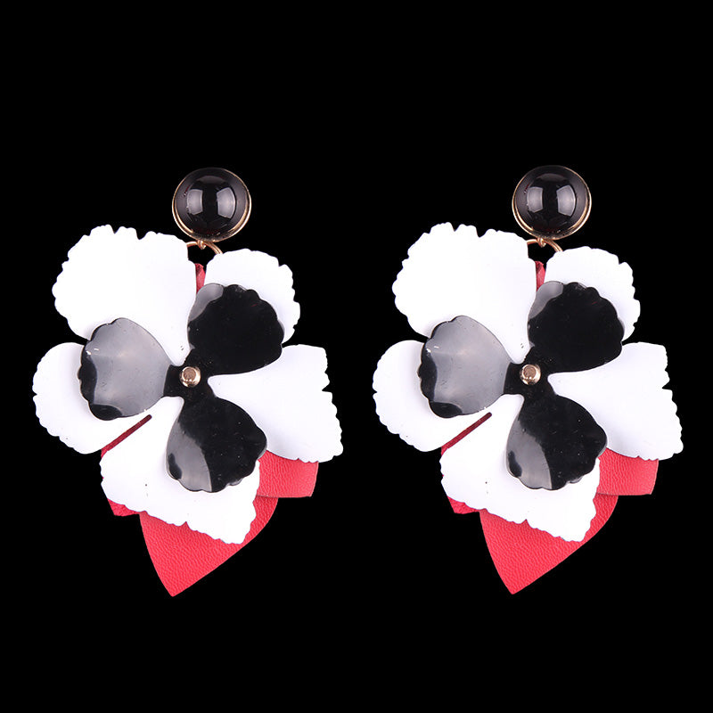 Hot Sale Big Flower Drop Dangle Earrings Women Boho Ethnic Maxi Statement Earrings Wedding Jewelry Gifts Wholesale ZZ16