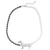 Dvacaman Punk Style Trendy Dog Animal Metal Necklace Woman Personalization Creative Pealr Necklace Accessories Jewelry