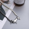 Dvacaman Punk Style Trendy Dog Animal Metal Necklace Woman Personalization Creative Pealr Necklace Accessories Jewelry