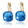 E0257 New Arrival Fashion Pink Blue Crystal Earrings For Women Girls Vintage Drop Earrings Statement Wedding Jewelry Wholesale