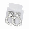 E0359 Punk Style Gold Silver Color Big Round Circle Drop Earring For Women Popular Large Loop Earring Ear Jewelry Gift Wholesale